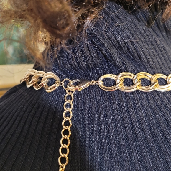 Huge Clear Rhinestones Statement Link Necklace - Picture 5 of 7